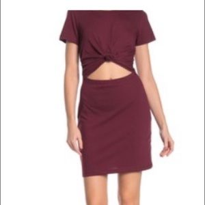 Socialite short sleeve knot front dress